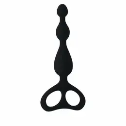 INTENSE Danti Crni silikonski analni čep 17.5 cm Materijal bezbedan za telo