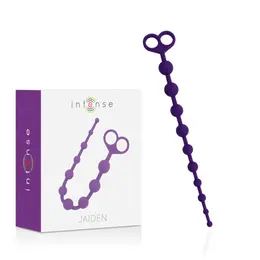 INTENSE Jaiden Beads Ljubičasti - Fleksibilni silikonski intimni wellness lanac 34cm