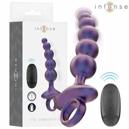 Intense Tito Model 3 Vibrating Anal Plug with Remote Control, Silicone, Black