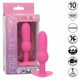 CalExotics First Time Beaded Probe Vibrirajući sistem Roze USB 10 modova