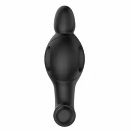 MR PLAY Silicone Vibrating Intimate Plug 10 Modes Crna 11.8cm