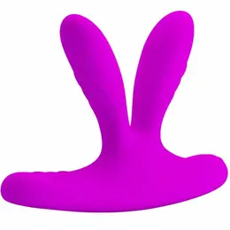Pretty Love Magic Finger Dual-Point Silicone Massager, 12 Modes, USB