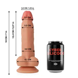 CYBERSILICOCK Jude Ultra Meki Tečni Silikonski Model 18cm Bež