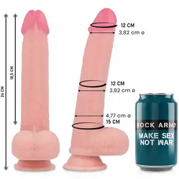 RockArmy Kingcobra Tečni Silikonski Model 24cm Prirodni sa Sisaljkom