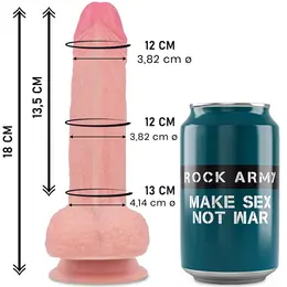 ROCKARMY Mustang Tečni Silikonski Intimni Model 18cm Bež Sisaljka