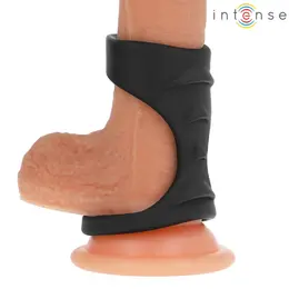 INTENSE THEO Dvostruki Silikonski Crni Potporni Prsten Model 3, 5.1 cm