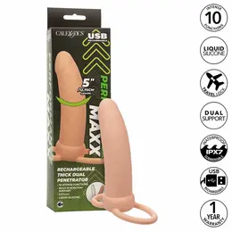 CalExotics Maxx Thick Dual Action intimna mašina 10 vibracija Flesh