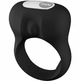 Fun Factory Steady Vibrating Support Ring Black, Flexible Silicone