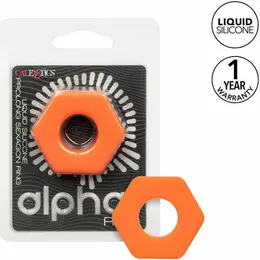 CalExotics Alpha Prolong Tečni silikonski heksagonalni prsten Narandžasti 2 cm