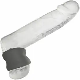 CalExotics Alpha Tečni silikonski crni anatomski potporni prsten 3.75 cm