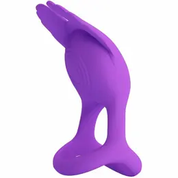 Pretty Love Silas Intimate Ring, 7 Vibration Modes, Rechargeable, Purple