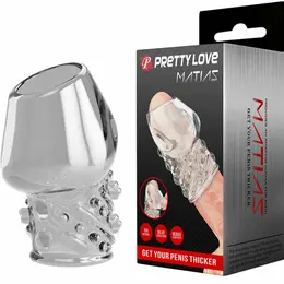 Pretty Love Matias Transparent Extension Sleeve TPR Crystal 90mm