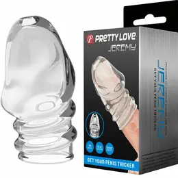 Pretty Love Jeremy Crystal Enhancement Sleeve TPR Transparent 9cm