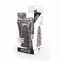 ALL BLACK Flick Intimate Spiral System, 17 cm, Phthalate-Free, Black