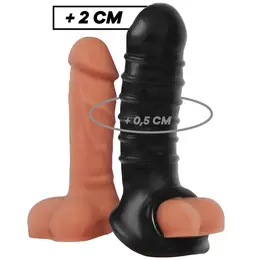 VirilXL V15 Intimni Produžetak Crni 13.5cm Podesivi TPE