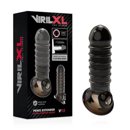 VirilXL V15 Intimni Produžetak Crni 13.5cm Podesivi TPE