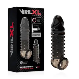 VirilXL V11 Intimni Produžetak Crni, Podesivi TPE Sistem