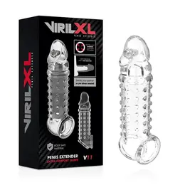 VirilXL V11 Transparentni Produžetak - Podesivi TPE Intimni Sistem