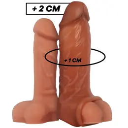 VirilXL Tečni Silikon V7 Intimni Produžetak Smeđi Podesivi 11cm