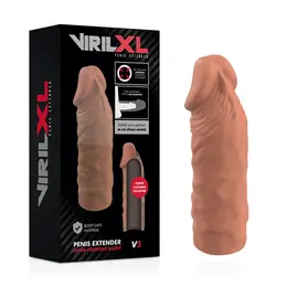 VirilXL Tečni Silikon V5 Produžetak Smeđi 11cm Podesivo Prijanjanje