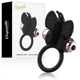 Coquette Chic Desire Crni/Zlatni Leptir Prsten sa Vibrirajućim Sistemom 82mm