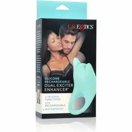 CalExotics Dual Exciter Prsten Punjivi Silikon 7 Režima Crni 7.5cm