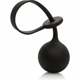 CalExotics Otežani Laso Silikonski Prsten 4.5cm 110g Podesivi Crni