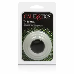 CalExotics Tri-Rings Set koji svetli u mraku - Silikonski prstenovi, 3 veličine