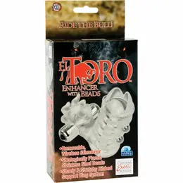 CalExotics El Toro Enhancer Sa Perlicama - Prozirni Silikonski Prsten i Vibrirajući Sistem