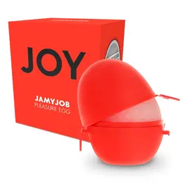 Jamyjob Red Egg Intimate Machine with Silk Texture & Lubricant, Discreet Case