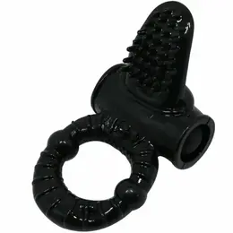 Baile Sweet Ring Crni - Vibrirajući Silikonski Intimni Prsten sa Zekić Elementom