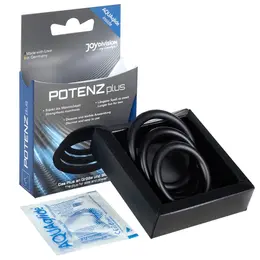 JOYDIVISION PotenzDuo Plus Set - 3 Crna Silikonska Potporna Prstena S/M/L