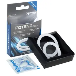 JOYDIVISION POTENZduo Intimni Silikonski Prstenovi Veličina M Bela