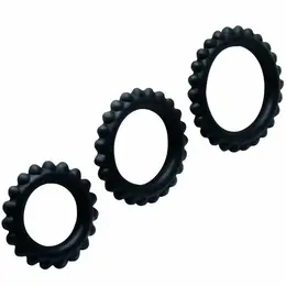 Baile Titan Set 3 Silikonska Potporna Prstena Crna 28/24/19 mm
