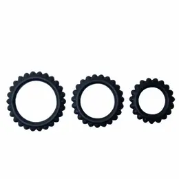 Baile Titan Set 3 Silikonska Potporna Prstena Crna 28/24/19 mm