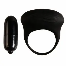 Pretty Love Bertram Crni Silikonski Vibrirajući Prsten Zadovoljstva 100% Medicinski Kvalitet