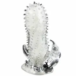 Baile Brave Man Rabbit Extension Sleeve with Vibrating Stimulator 18cm