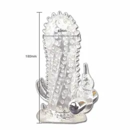Baile Brave Man Rabbit Extension Sleeve with Vibrating Stimulator 18cm