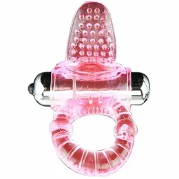 Baile Sweet Abs Pink Vibrating Intimate Ring 10 Modes Flexible 4.6cm