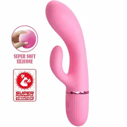 Pretty Love BW-500059 Silikonski Dual Stimulacioni Vibrator Roze USB 10 Režima