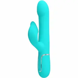 Pretty Love Rabbit Vibrator Pearls Aqua Green - Dual Motor & Beads Sistem