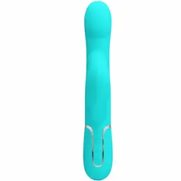Pretty Love Rabbit Vibrator Pearls Aqua Green - Dual Motor & Beads Sistem