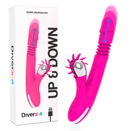 Diversia Bunny Up & Down 24 cm Intim Masina, USB, Silikon, Roza