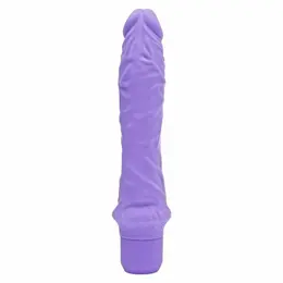 GET REAL Classic Large Silicone Vibrator 7 Modova Ljubičasti 24.9cm Vodootporan