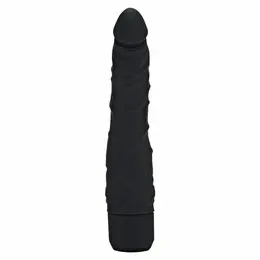 Get Real Classic Slim Vibrator Black - Kompaktni silikonski model sa Multispeed sistemom