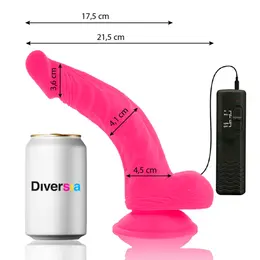 Diversia Fleksibilni Vibracioni Uređaj Roze 21.5cm sa Usisnom Čašom i Daljinskim Upravljanjem