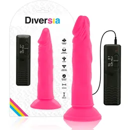 Diversia Fleksibilni Vibracioni Intimni Uređaj Roze 23cm, Usisna Čaša, Daljinski Upravljač