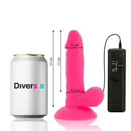 Diversia Fleksibilni Vibracioni Model Roze 17cm sa Usisnom Čašom i Daljinskim Upravljanjem