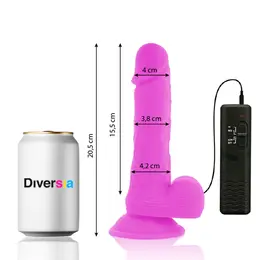 Diversia Fleksibilna Vibraciona Intimna Mašina Ljubičasta 20.5cm Kompatibilna sa Pojasom