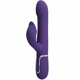 Pretty Love Zalin 4-in-1 Rabbit Vibrator Pearls, Dual Motors, Purple